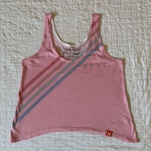 Truth Finish It Tank Top Pink Striped Sleeveless Casual Top